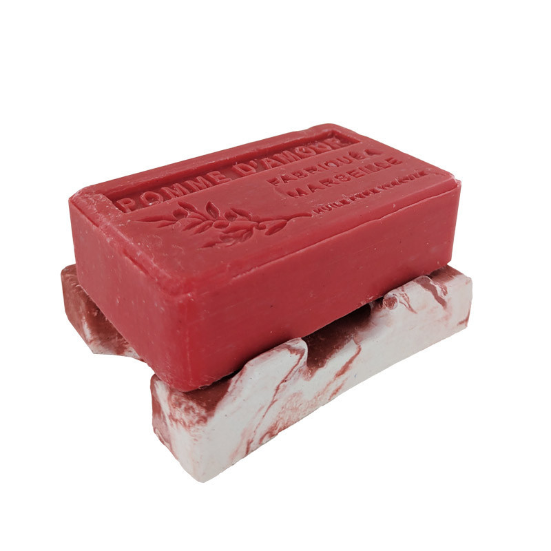 Porte savon "Mura" teinté rouge 
